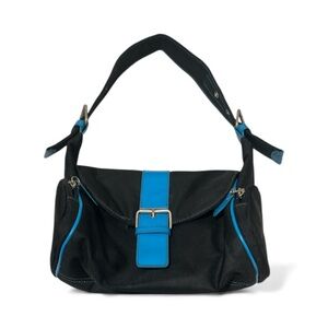 Elegant Black and Blue Shoulder Bag